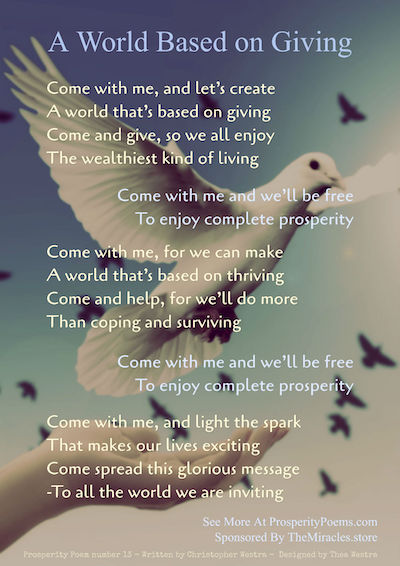 small prosperity poem 13 - A World Based on Giving