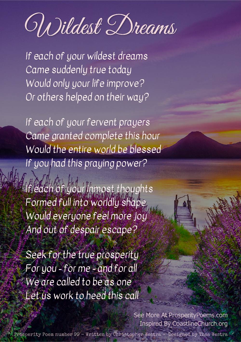 Prosperity Poem 99 - Wildest Dreams - by Christopher Westra