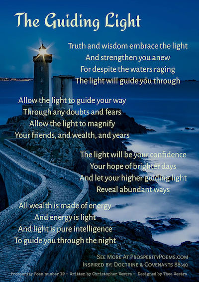 Prosperity Poem Number 19 - The Guiding Light -  by Christopher Westra